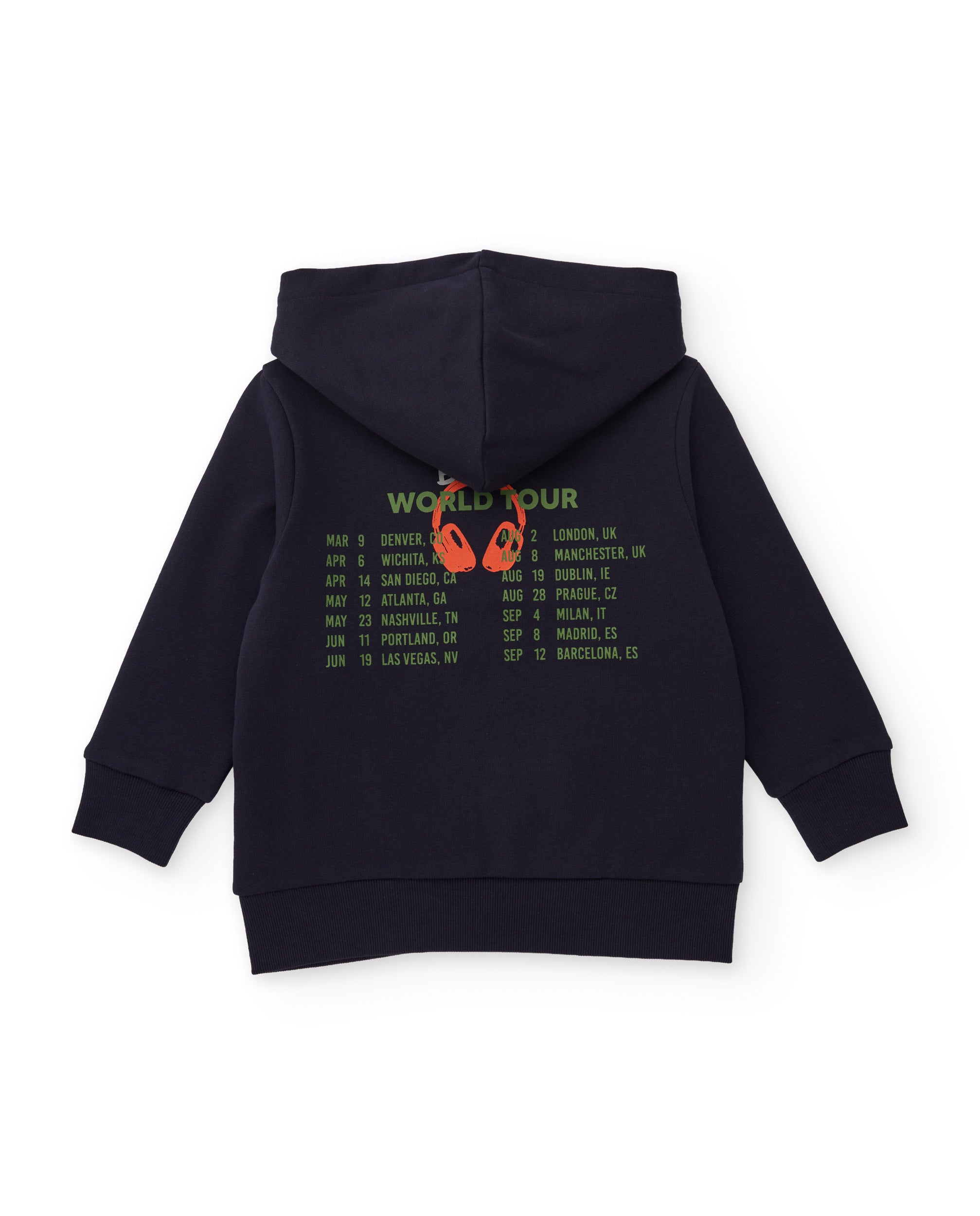 TucTuc Felpe felpa bambino cotone blu marino con cappuccio