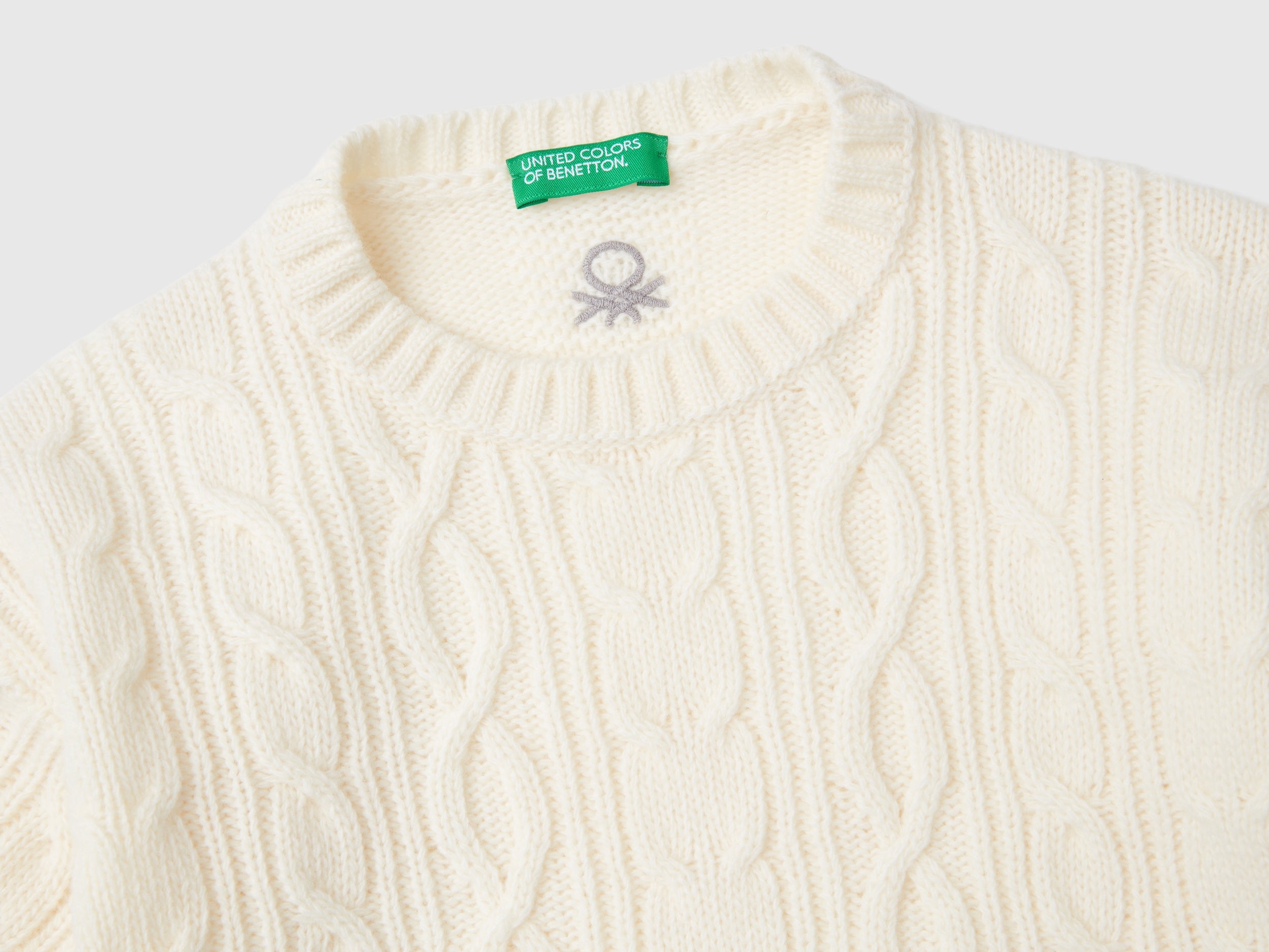 United Colors of Benetton Cable knit sweater maglione bimbo 104