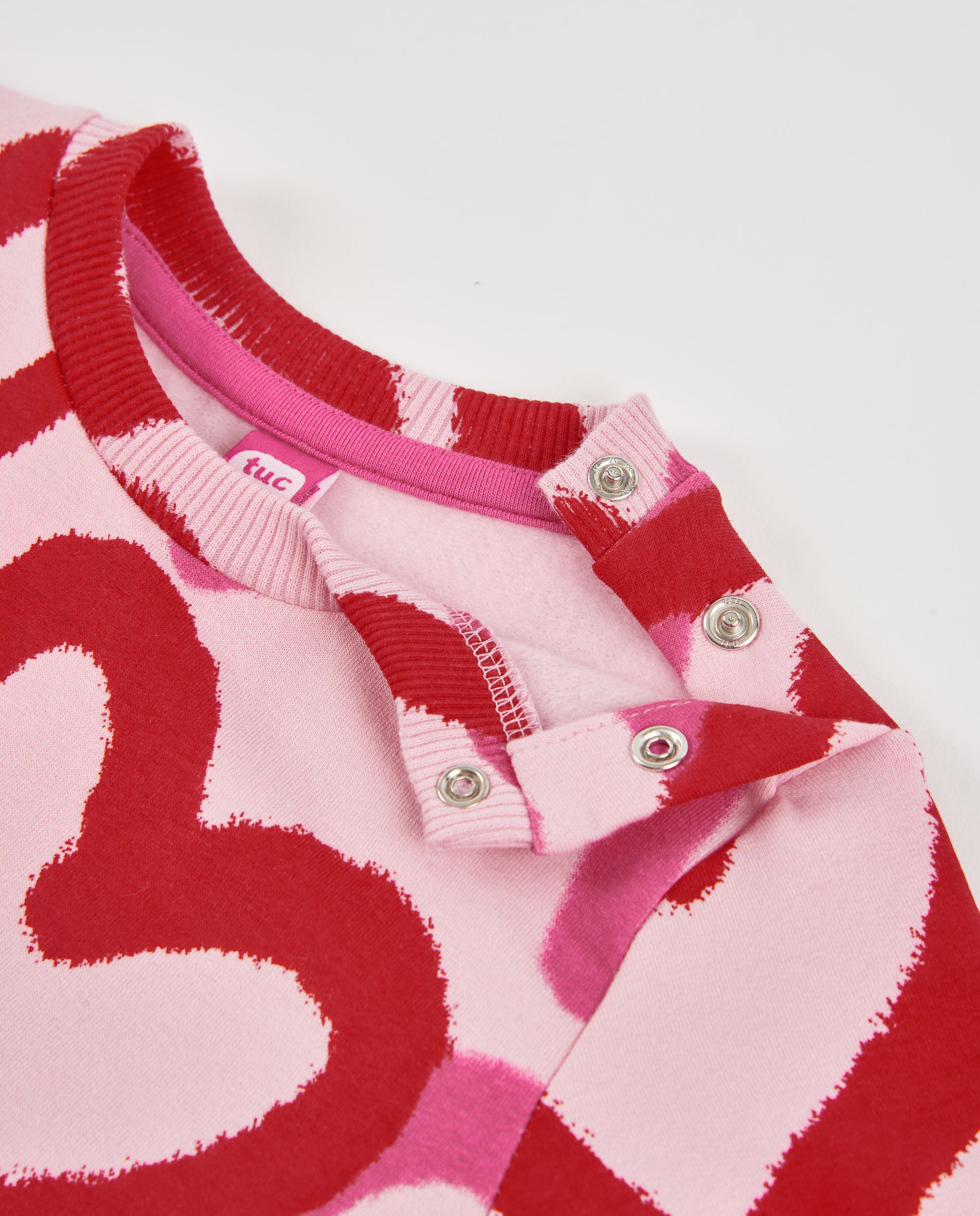 TucTuc Vestiti Cuori vestito bambina rosa felpa