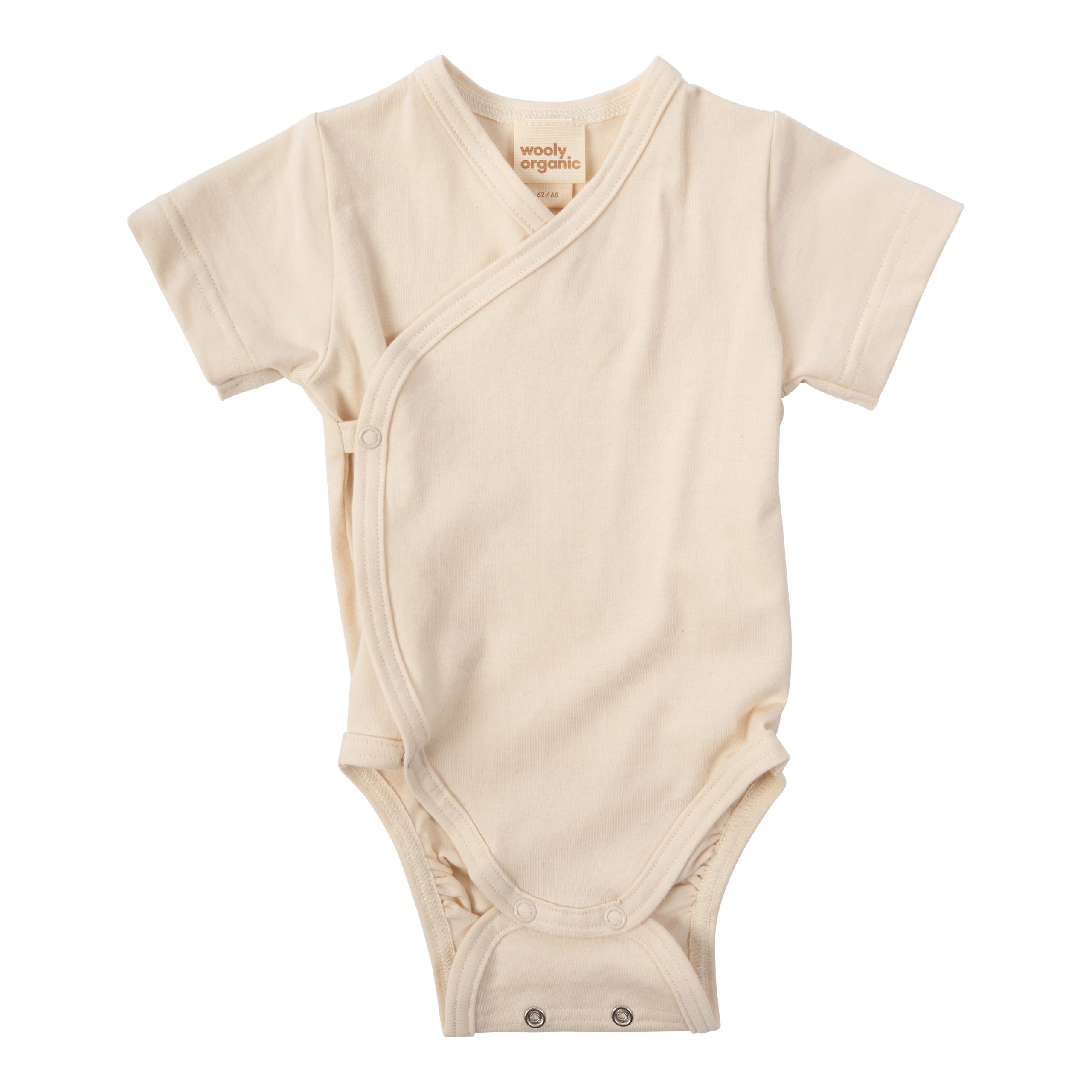 Woolly Organic body incrociato maniche corte cotone bio neonato