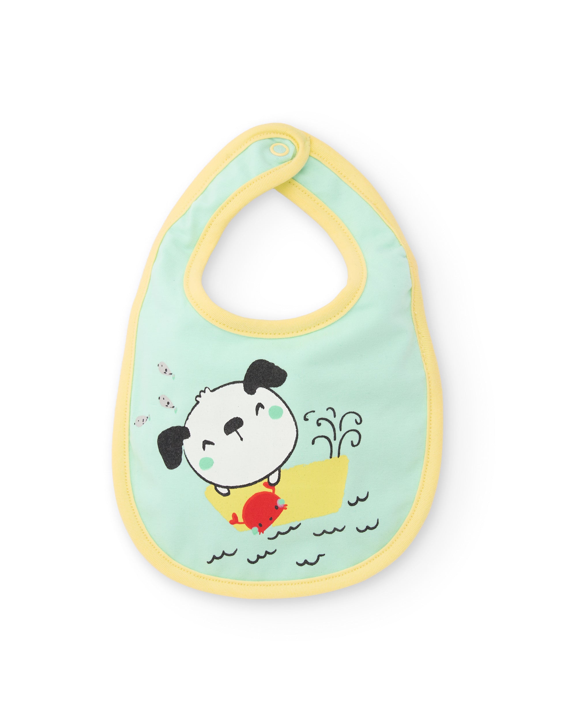 TucTuc Accessori Set 2 Bavaglini Neonato Verde Chiusura Pressione