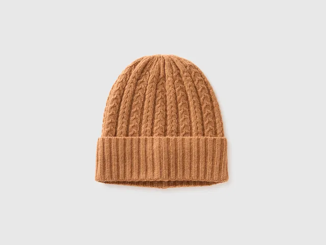 United Colors of Benetton Berretto cappello lana trecce