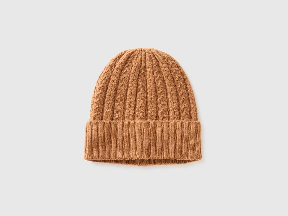 United Colors of Benetton Berretto cappello lana trecce