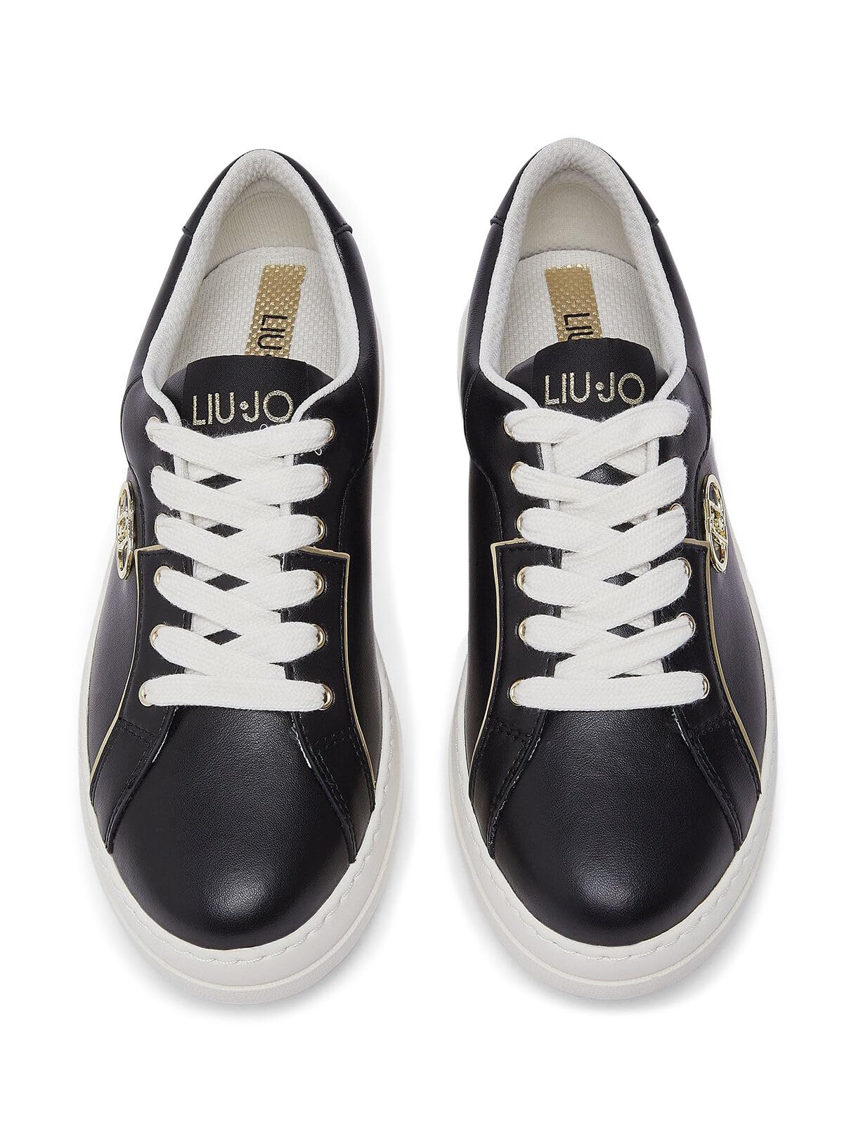 Liu Jo Sneakers Pelle Bianche 35 con Logo Monogram