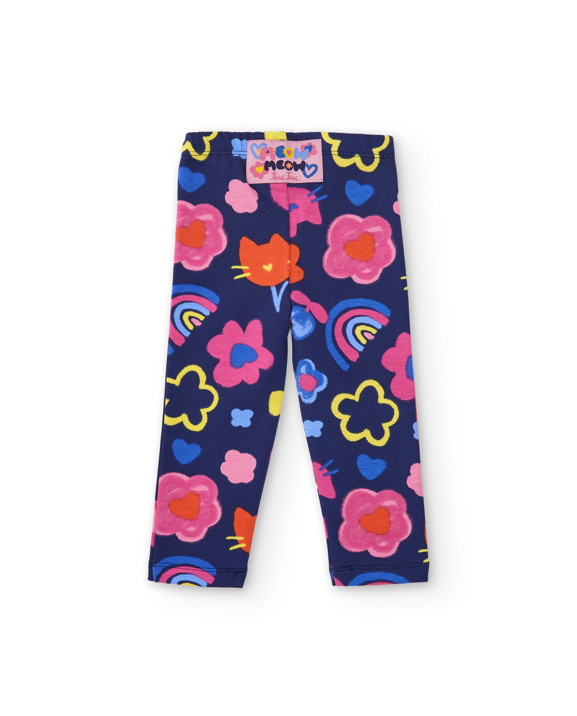 TucTuc Leggings leggings bambina blu stampa floreale felpa