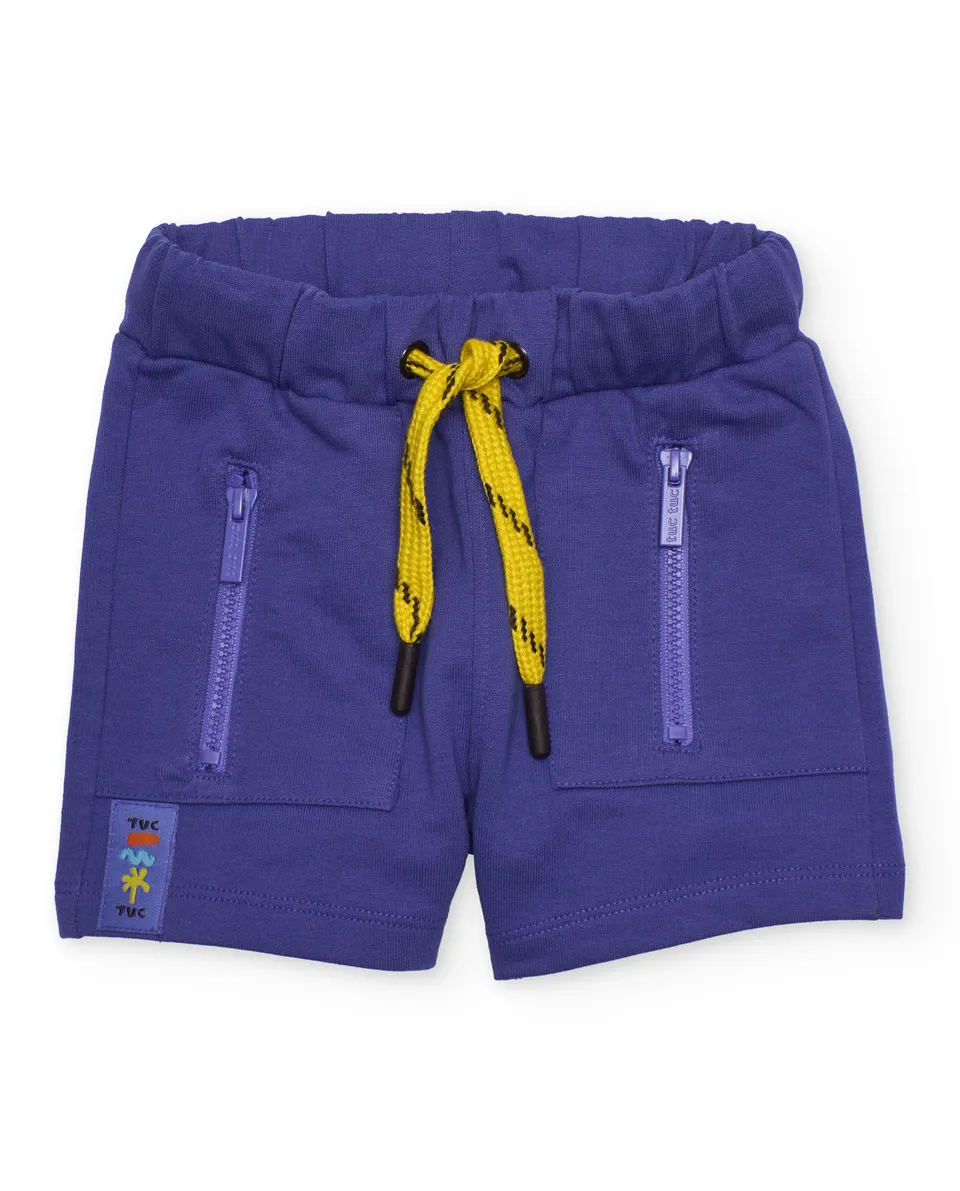 TucTuc Bermuda shorts bambino lila tasche zip elastico