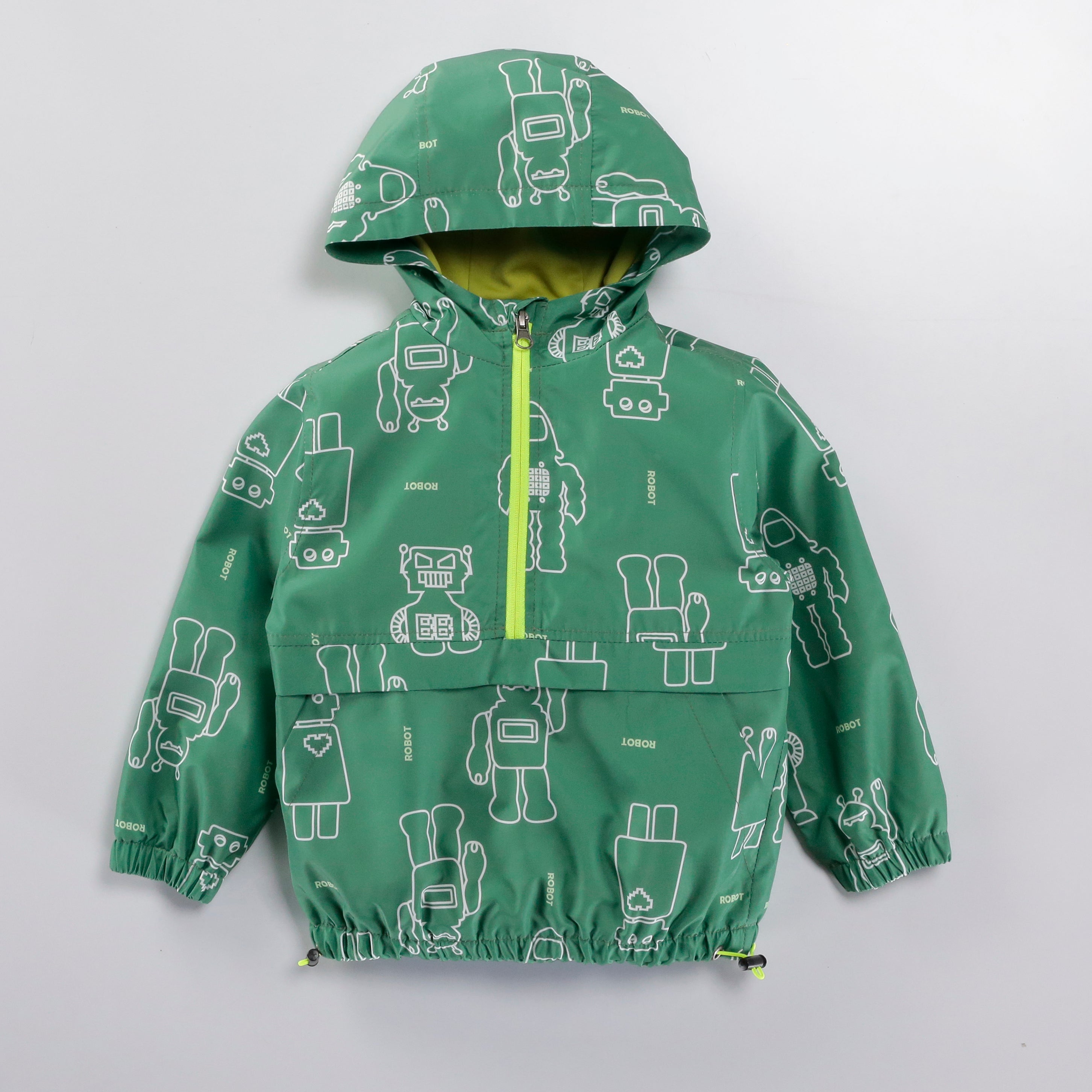 Midimod Robot Verde impermeabile bimbo poliestere 2 anni 92cm