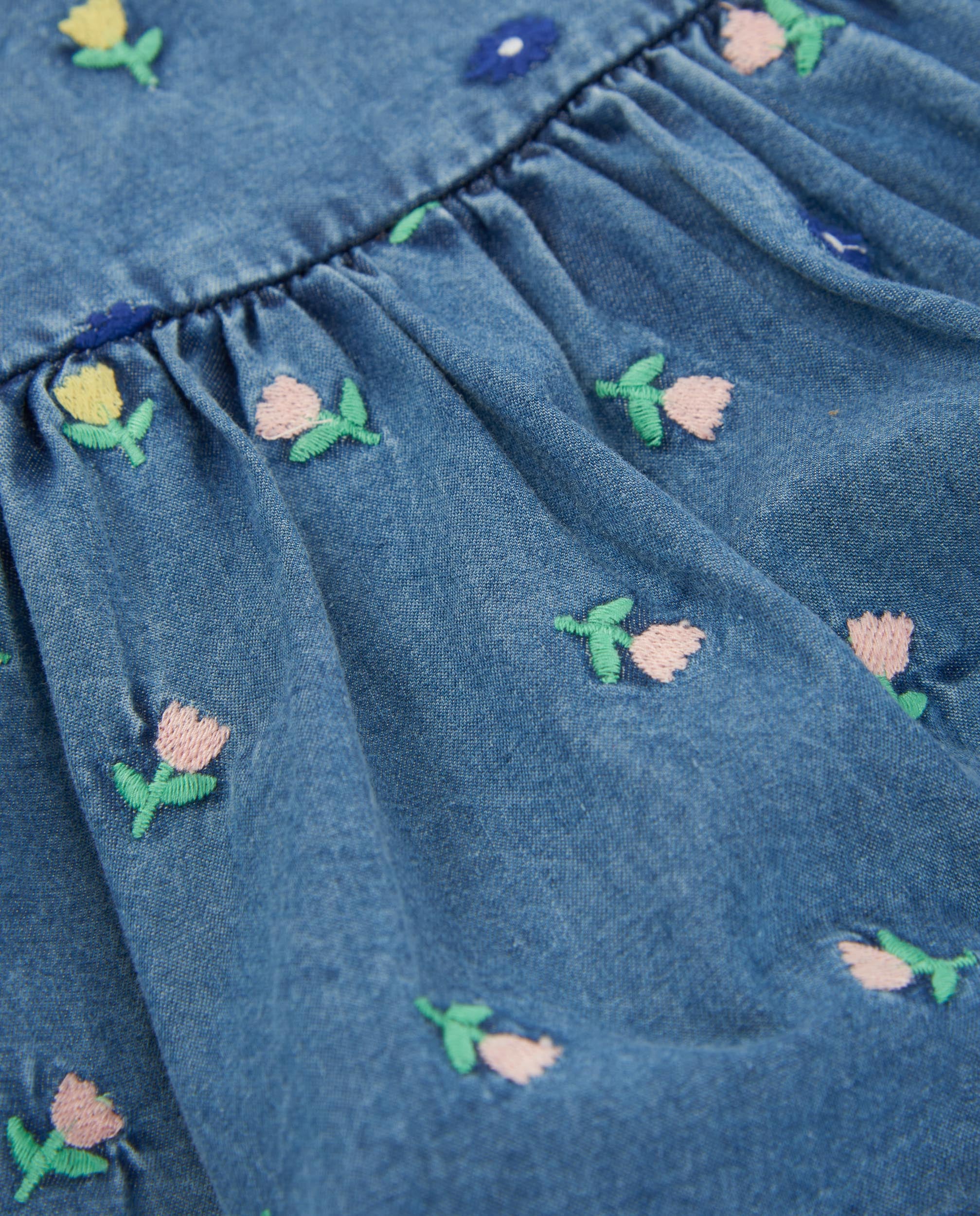 TucTuc Vestiti Vestito denim neonata jeans fiori