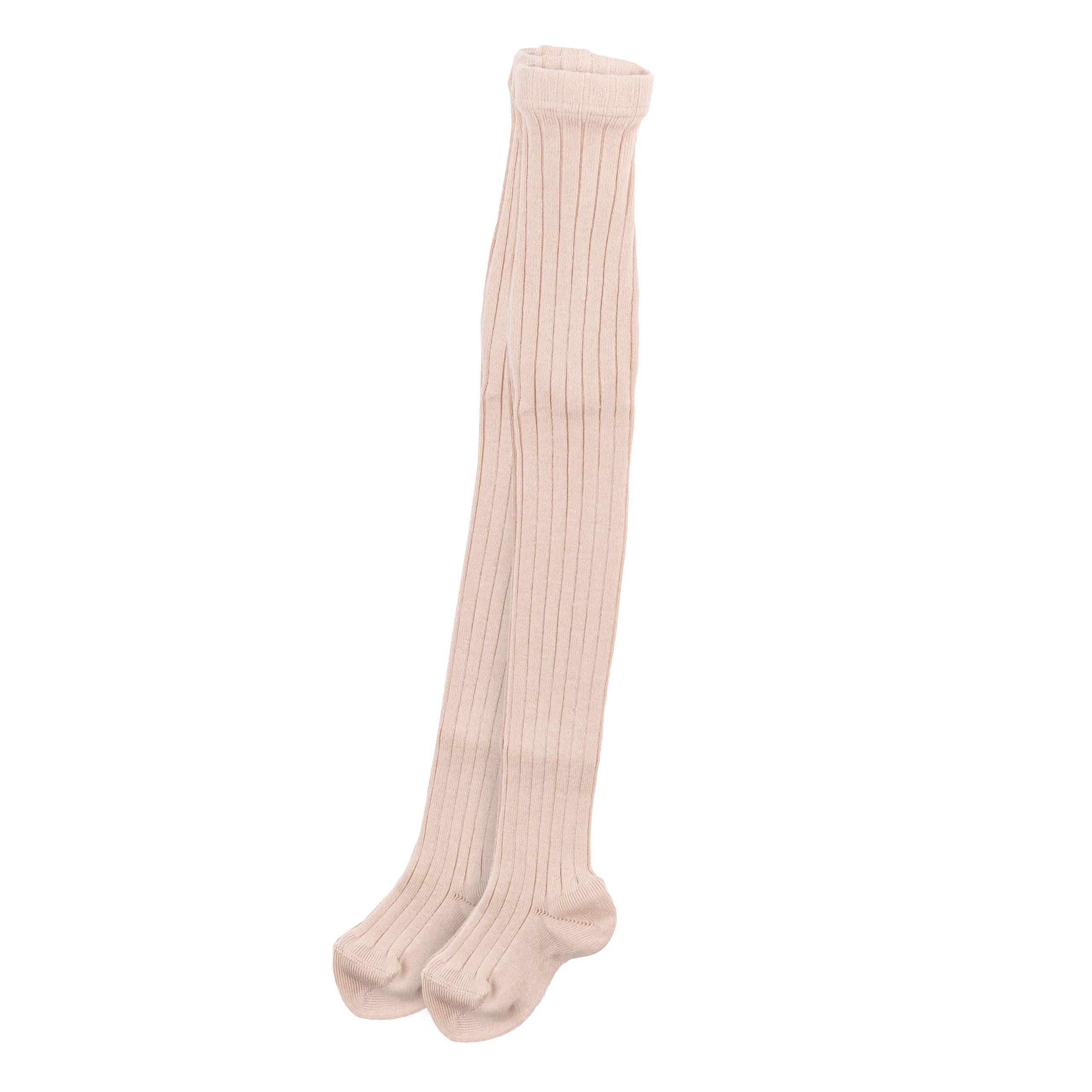 Woolly Organic Basic Rib Tights collant bimba cotone