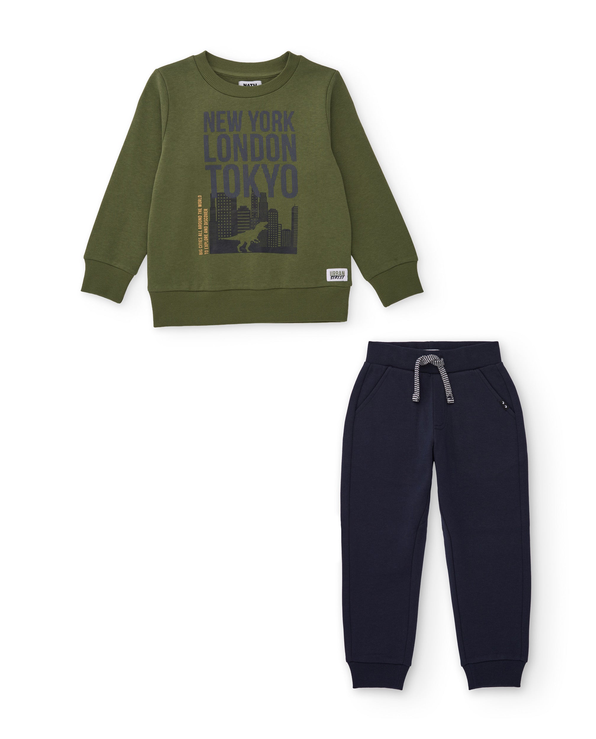 TucTuc Completi Completo Bambino Verde Oliva Cotone