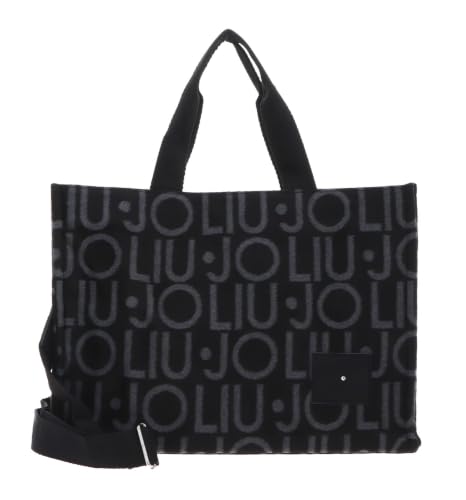 Liu Jo Jeans Tote Logo Allover Shopper Nero