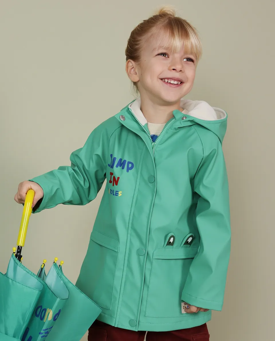 TucTuc Cappotti Impermeabile Verde Rana 6M-10A