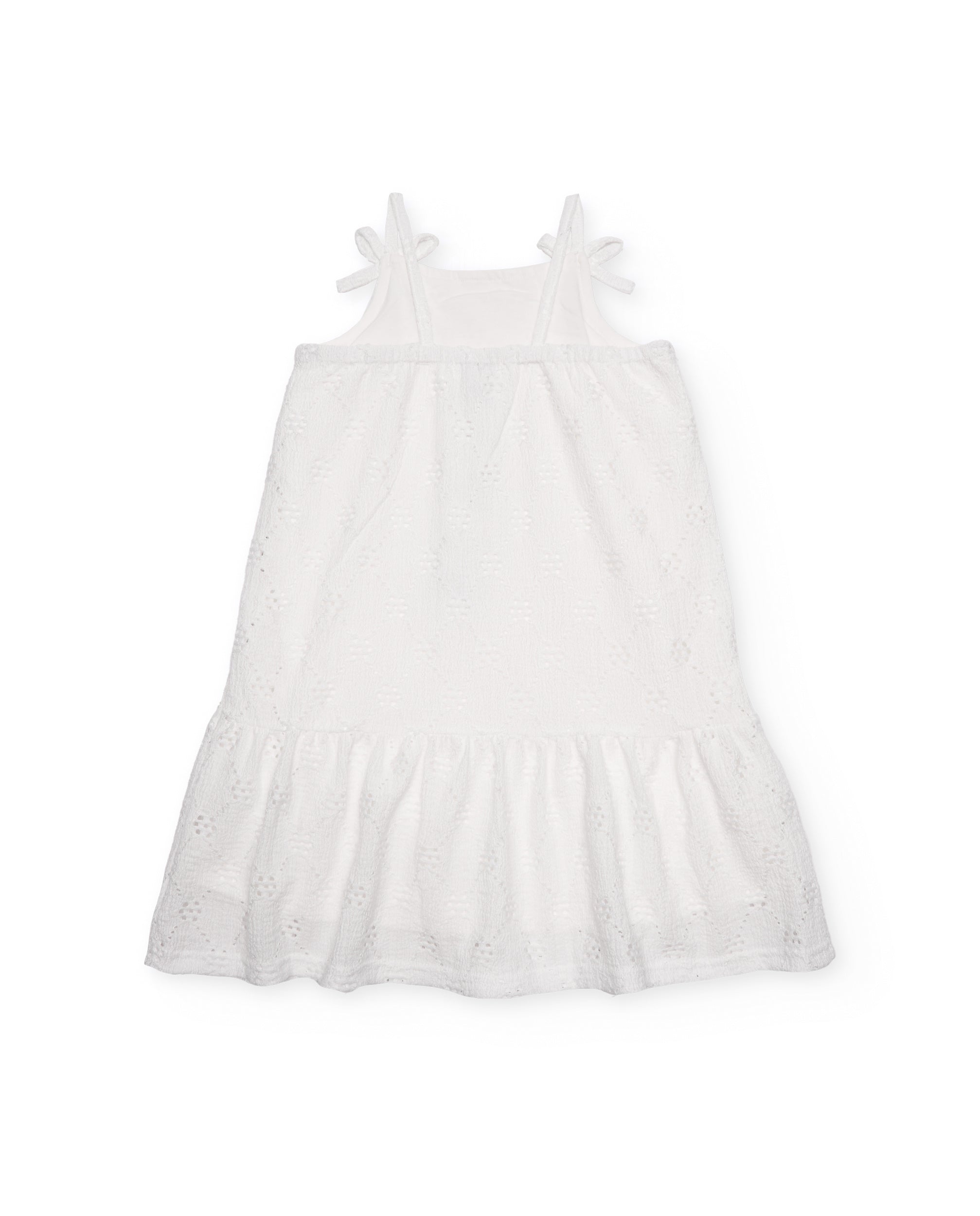 TucTuc Vestiti Vestito bambina bianco traforato 4 anni