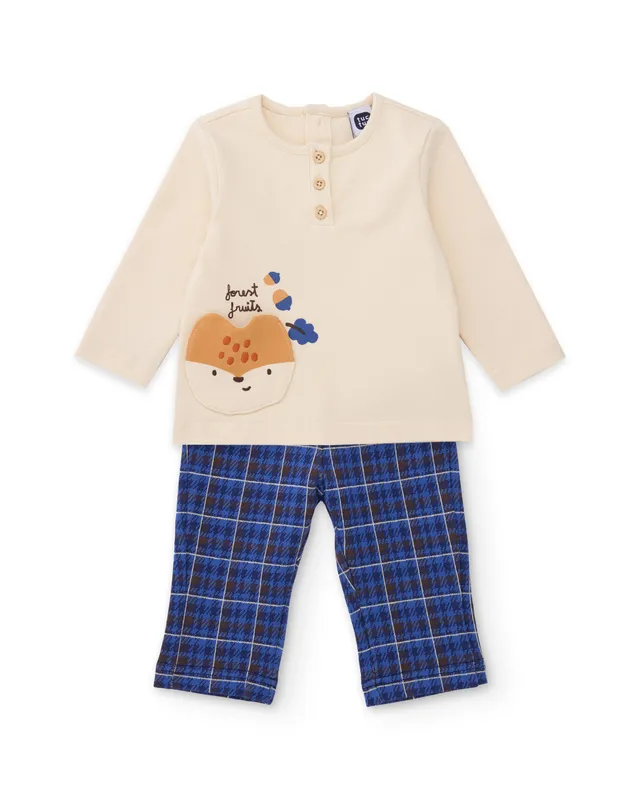 TucTuc Completi completo neonato blu maglia quadri