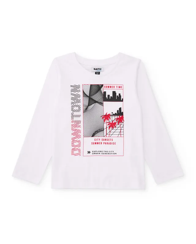 TucTuc Magliette t-shirt bambino bianca stampa urbana
