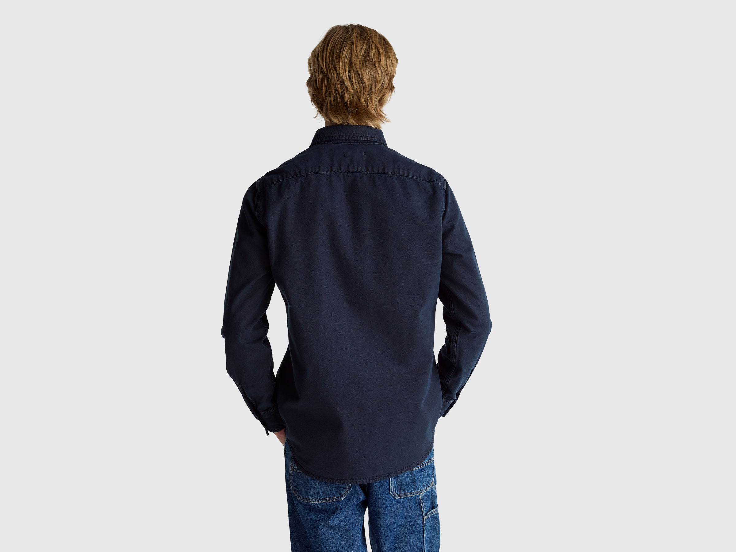 United Colors of Benetton camicia slim cotone manica lunga M