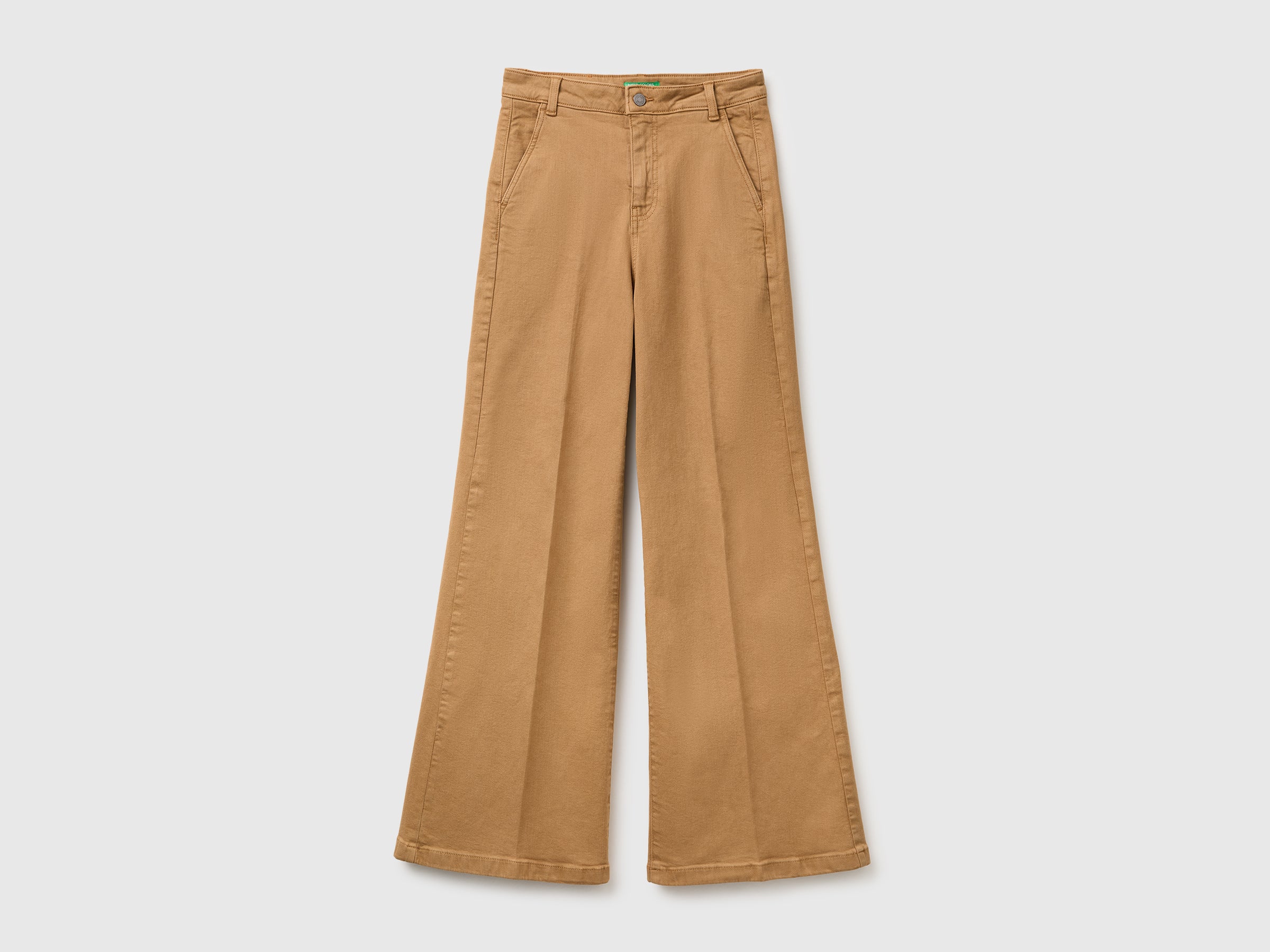 United Colors of Benetton Wide Leg Pantaloni Cotone Gamba Larga