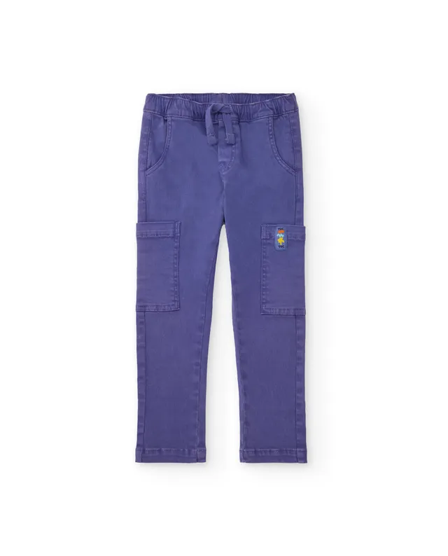 TucTuc Pantaloni Cargo Bimbo Lila Vita Elasticizzata