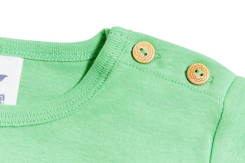 Leela Cotton Verde Menta maglietta bambino cotone organico 3-4 anni