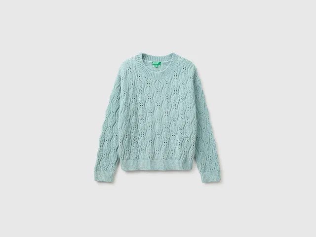 United Colors of Benetton maglione ciniglia girocollo taglia S