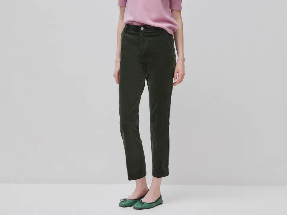 United Colors of Benetton Trousers Pantaloni Chino Velluto Cotone Modal
