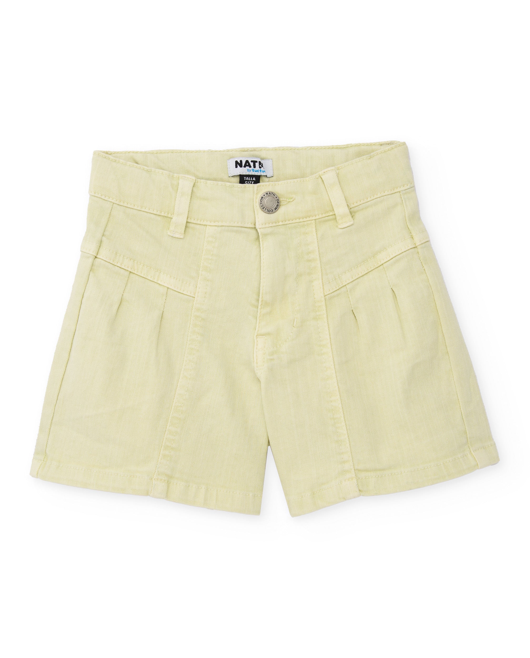 TucTuc Bermuda shorts bambina verde pieghe frontali