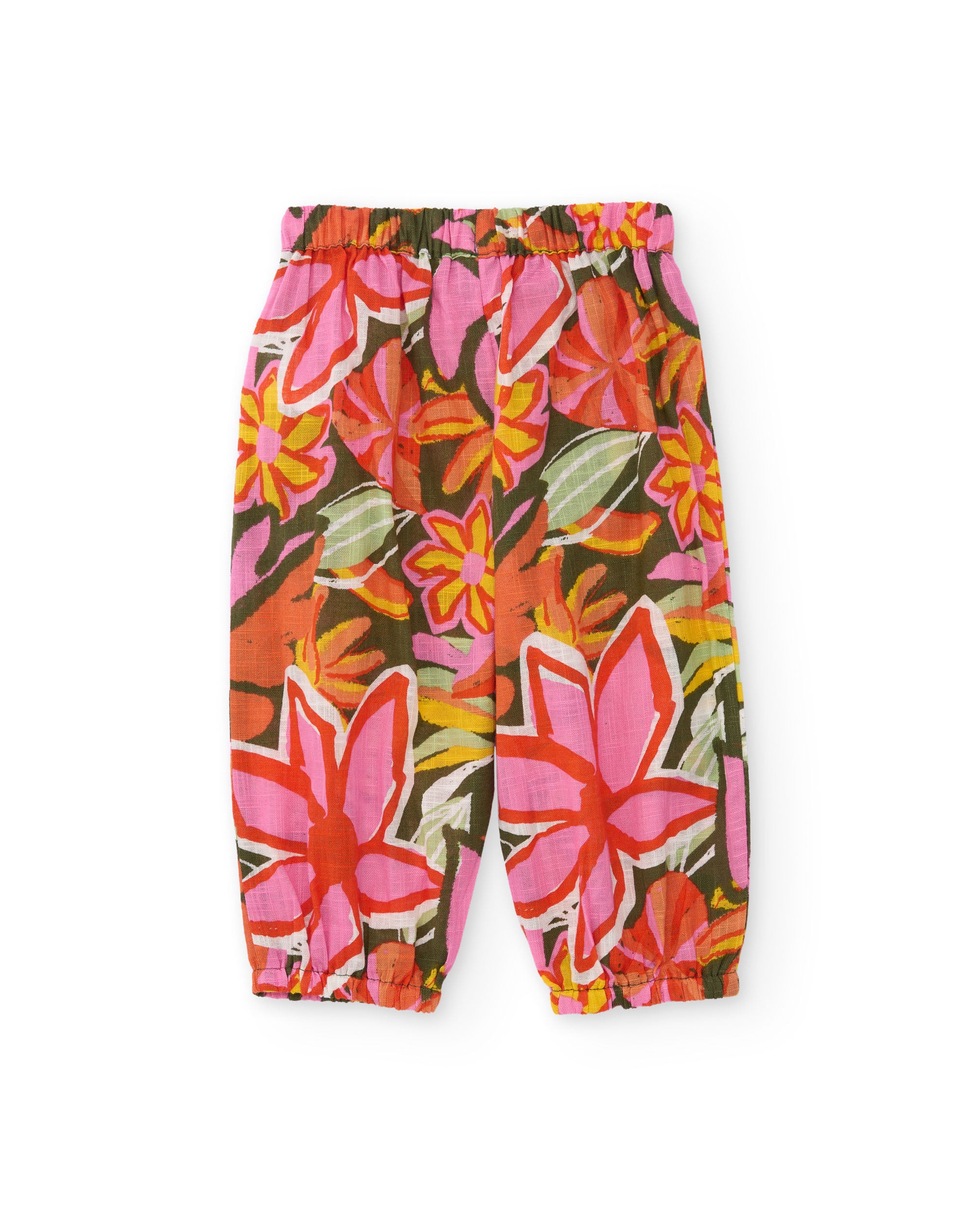TucTuc Pantaloni Bambina Arancione 6 Mesi fantasia fiori