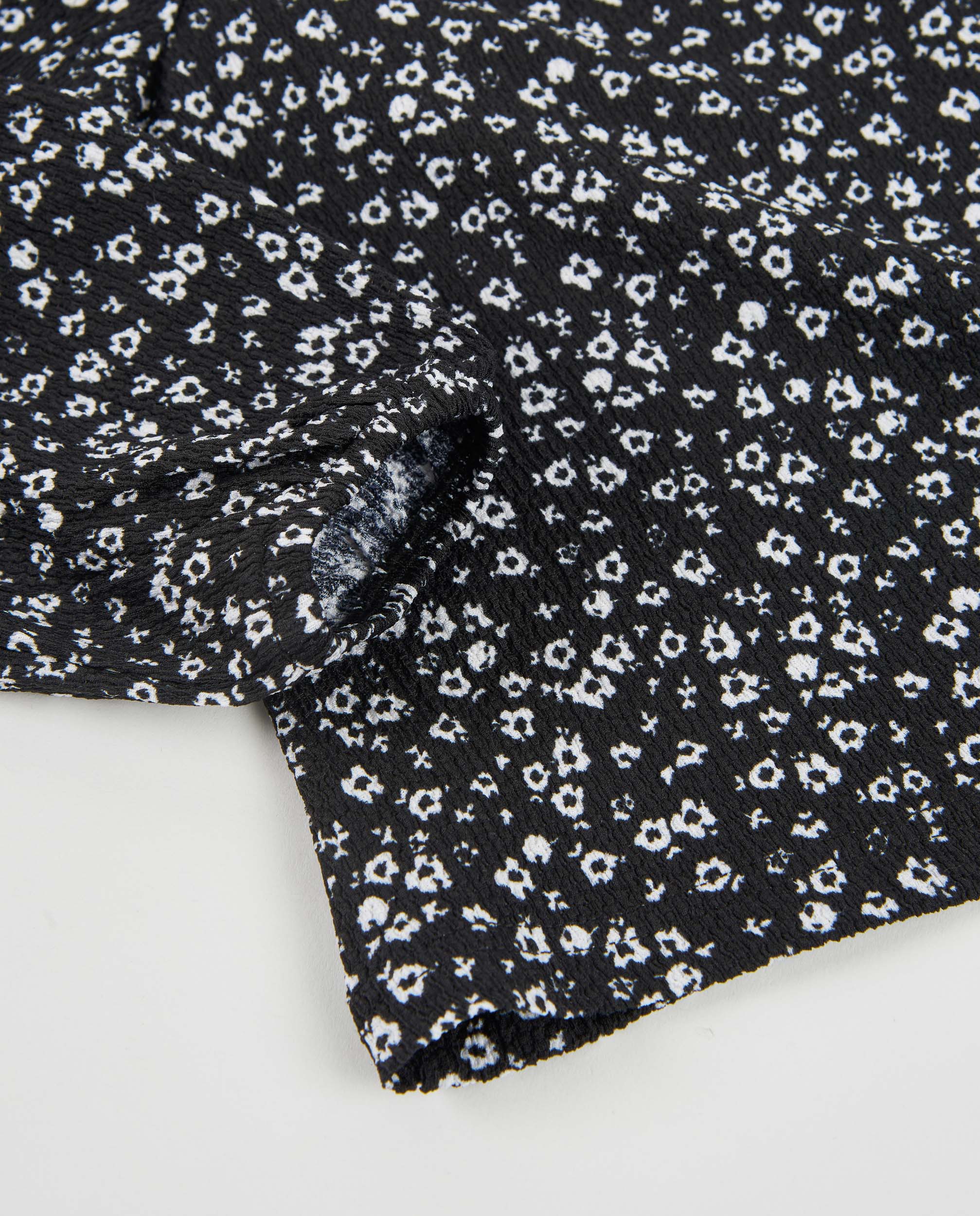 TucTuc Camicette blusa bambina nero floreale collo alto