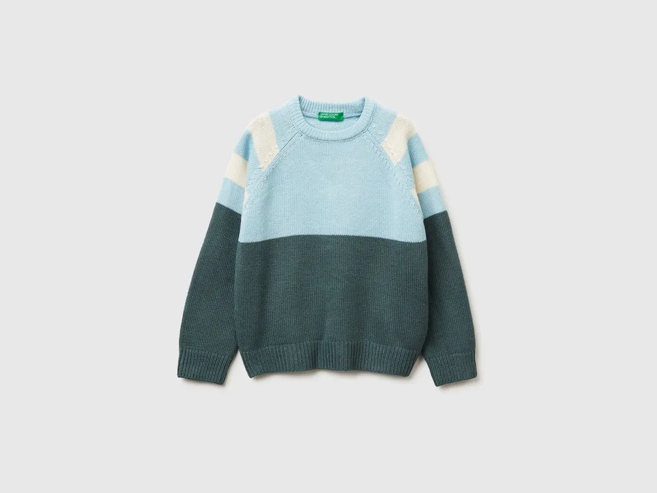 United Colors of Benetton maglione color block girocollo 104