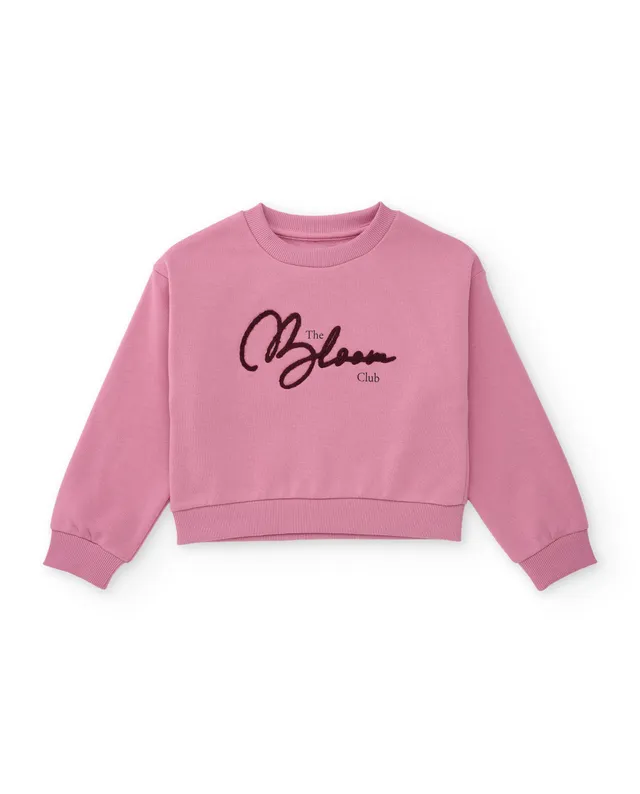 TucTuc Felpe felpa bambina rosa logo ricamato