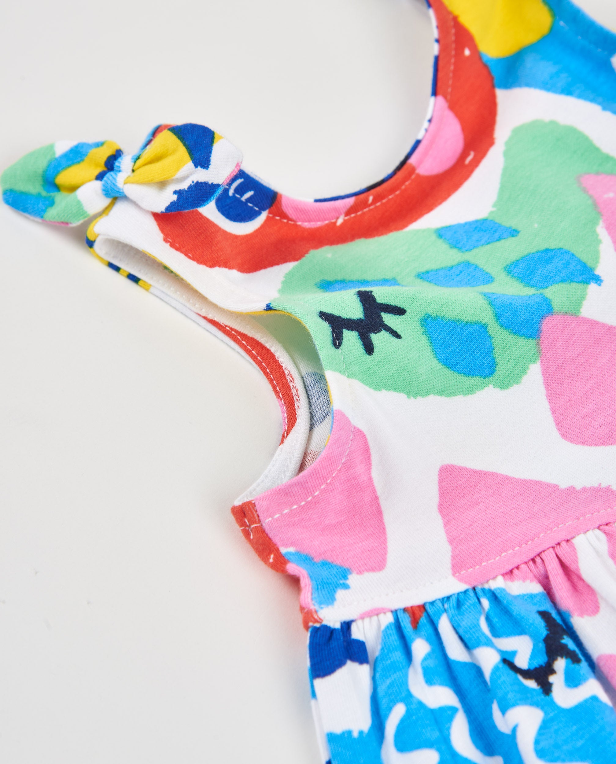 TucTuc Vestiti vestito bambina multicolore spalline annodate