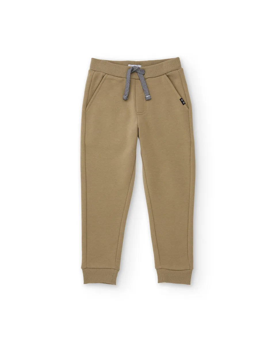 TucTuc Pantaloni Basic pantaloni bimbo beige felpa