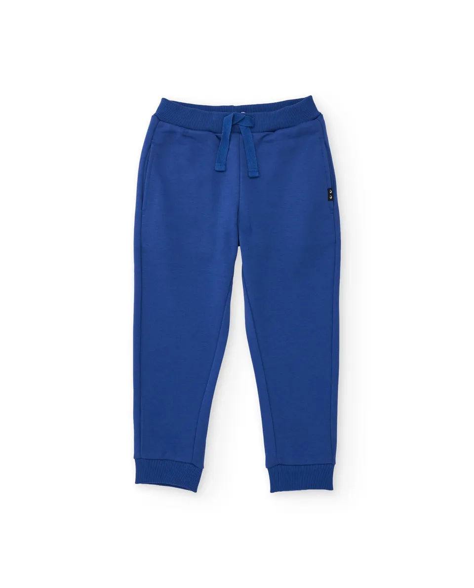 TucTuc Pantaloni felpa bambino blu vita regolabile