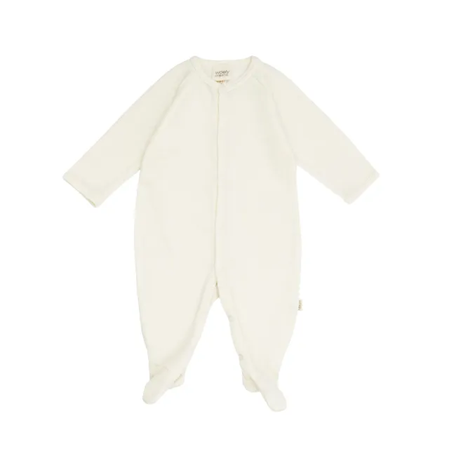 Woolly Organic Baby Sleepsuits tutina neonato lana seta piedini