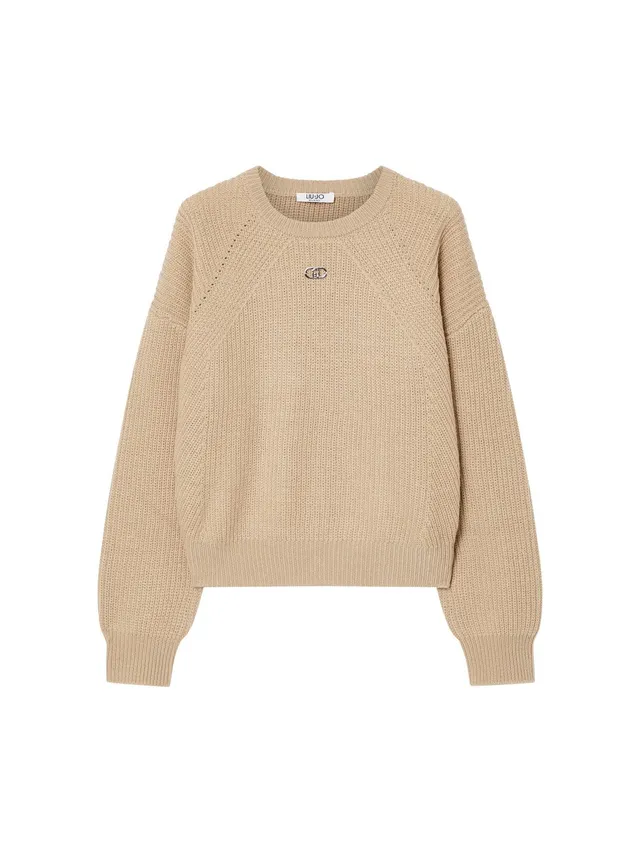 Liu Jo Maglie e Felpe Maglia misto lana maglione L monogram