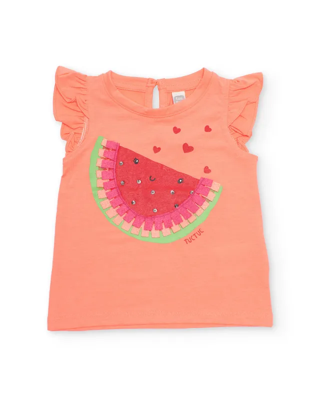 TucTuc Magliette T-shirt bambina arancione anguria brillanti
