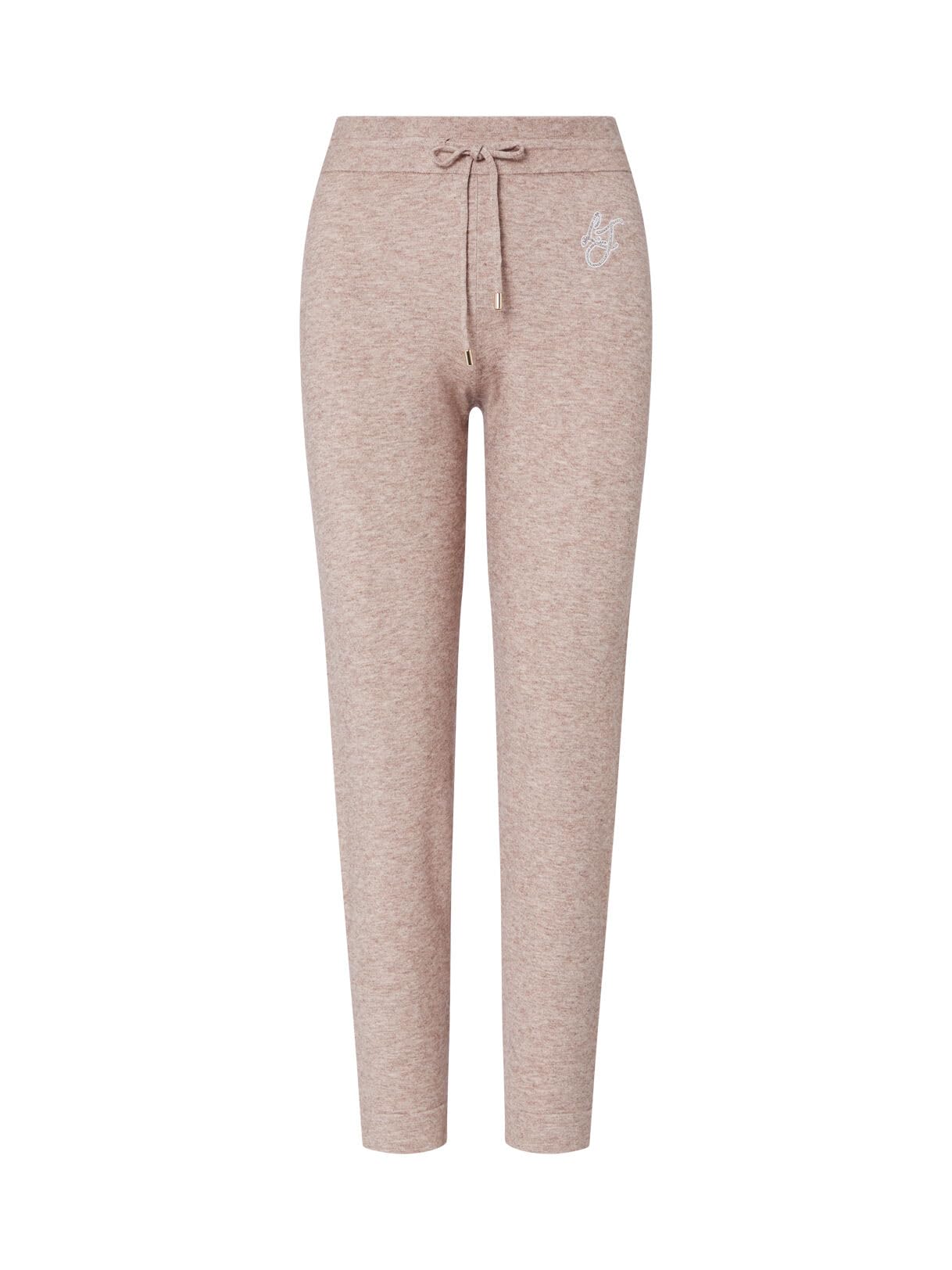 Liu Jo Pantaloni Maglia Logo LJ Coulisse Gamba con Spacchetti