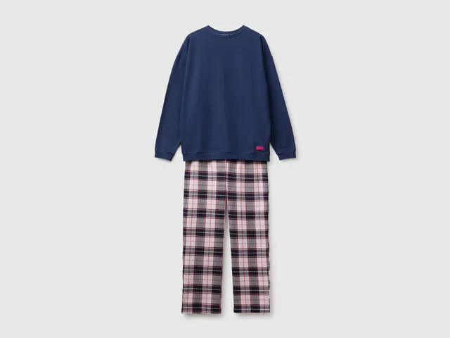 United Colors of Benetton pigiama felpa flanella cotone taglia S
