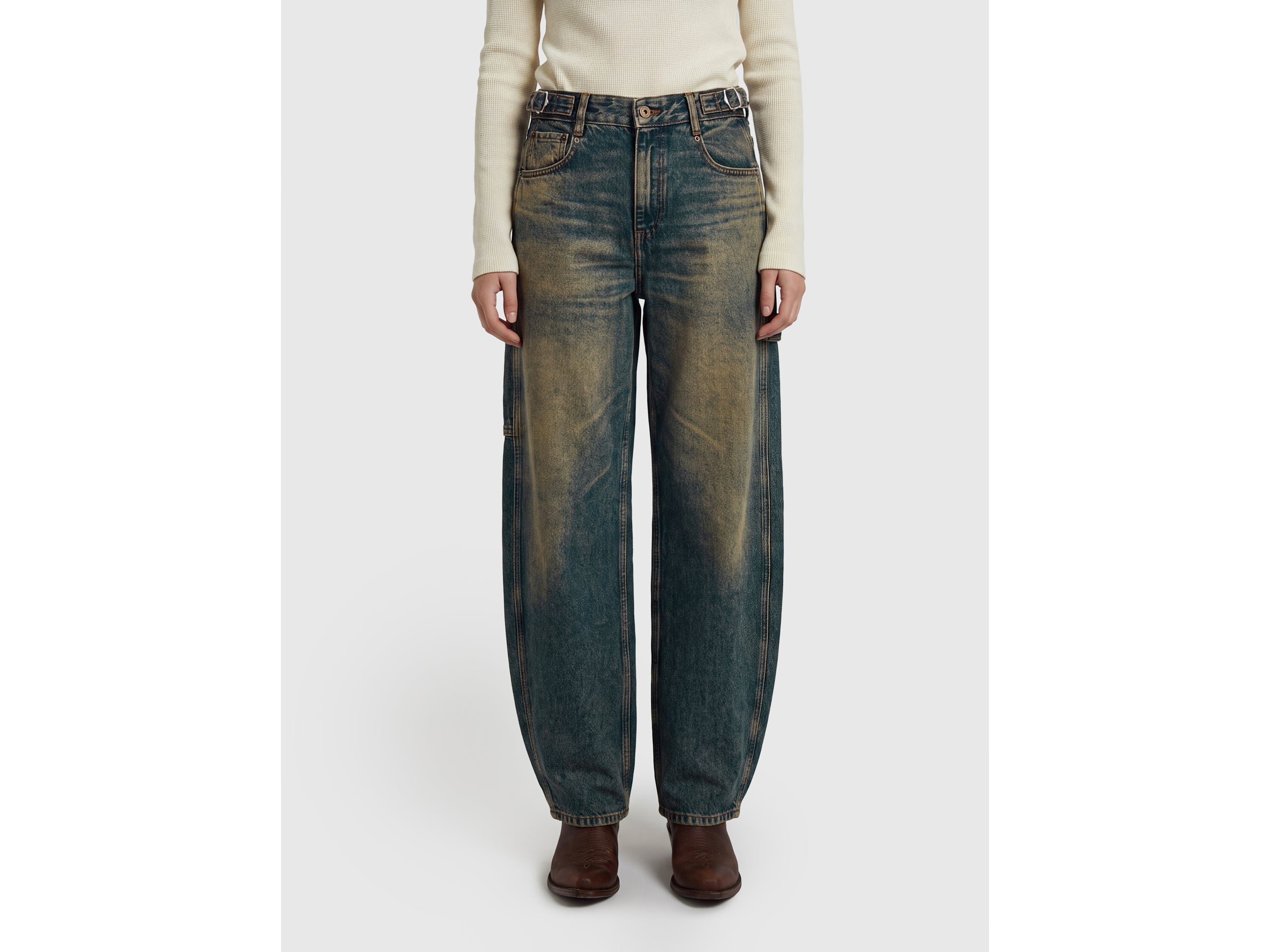 United Colors of Benetton Jeans barrel fit jeans cotone vintage
