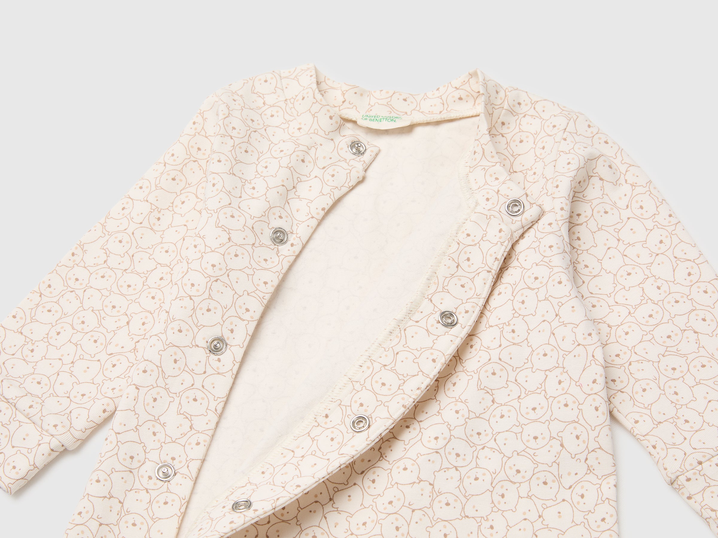 United Colors of Benetton pagliaccetto cotone bio 68 stampato piedi