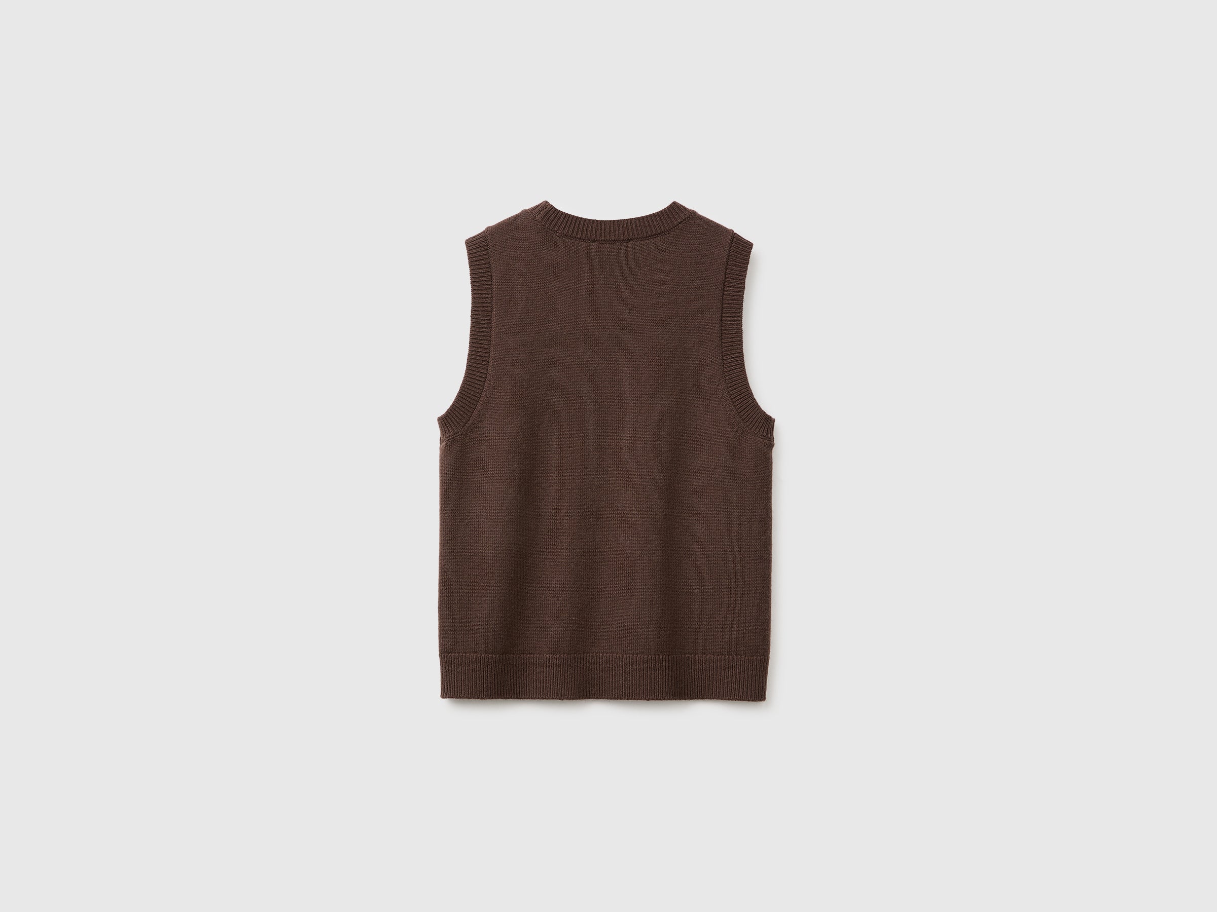 United Colors of Benetton Gilet Lana Color Block Girocollo L