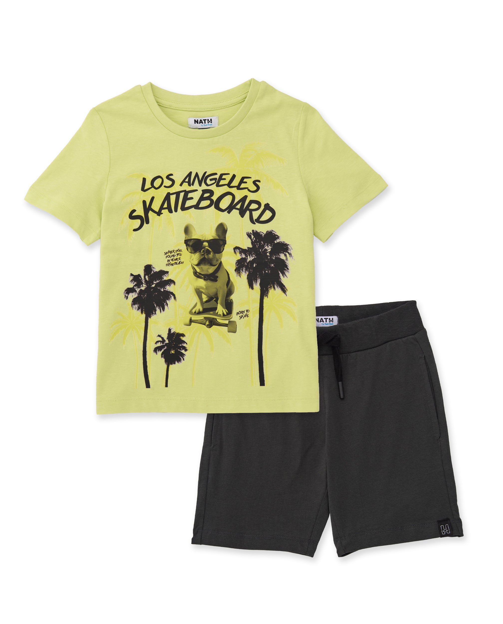 TucTuc Completi Set Bambino Verde T-Shirt Bermuda Cotone