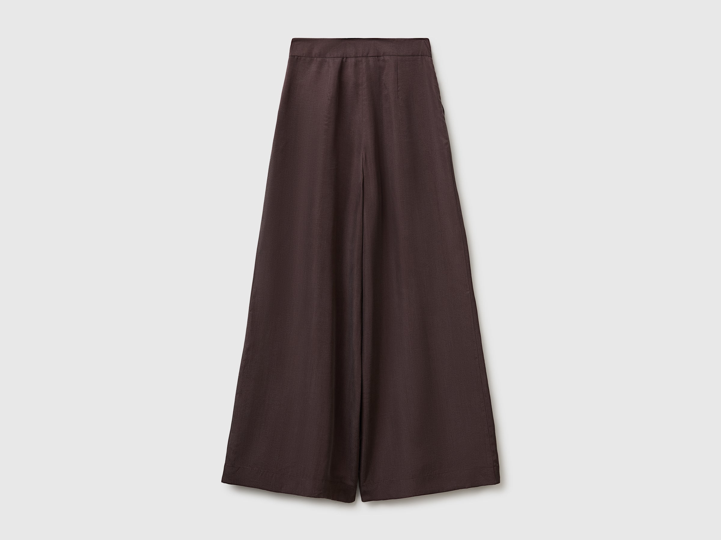Benetton Trousers Pantaloni larghi lyocell gamba ampia