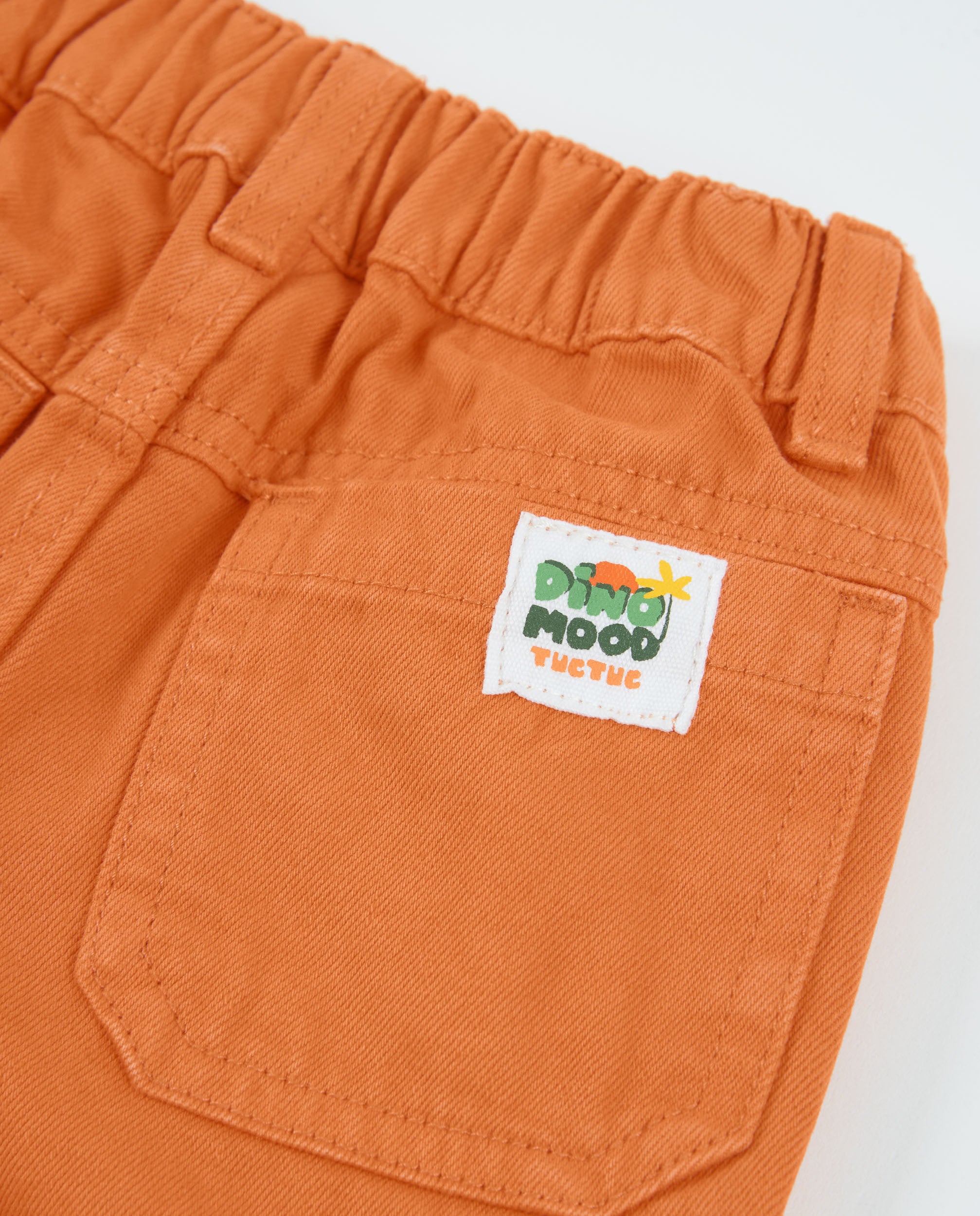 TucTuc Bermuda shorts bimbo arancione vita elastica