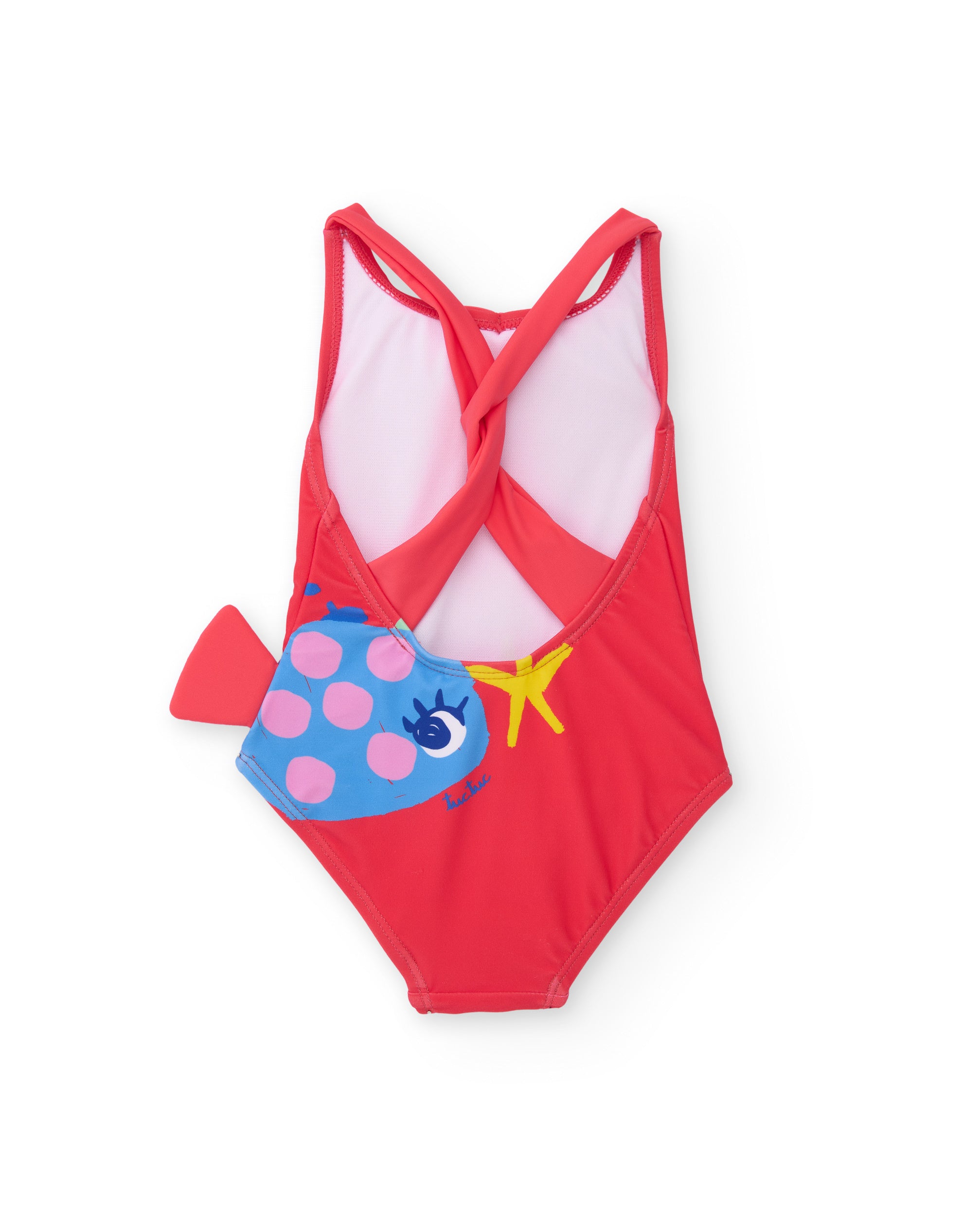 TucTuc Costumi Da Bagno Costume Bimba Rosso con Fiocco