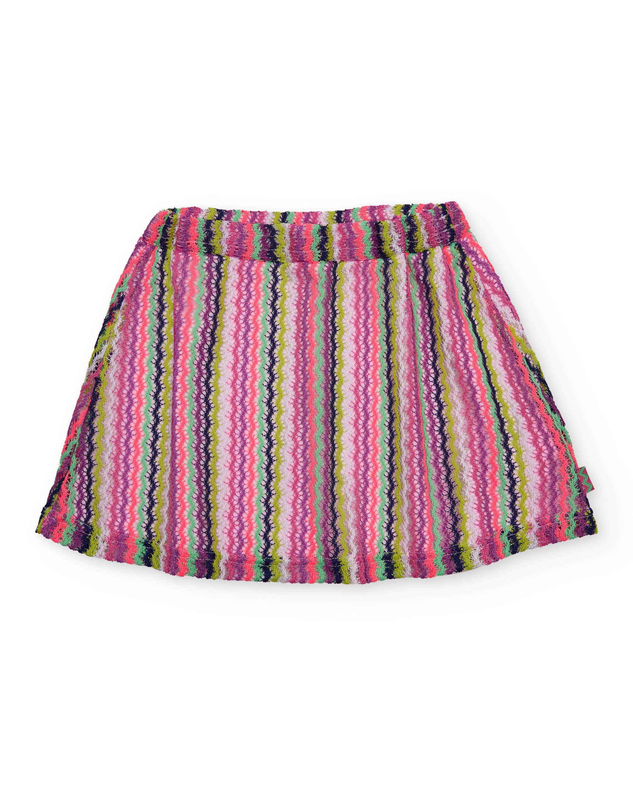 TucTuc Gonne Maglia Bambina Rosa a Righe Ondulate