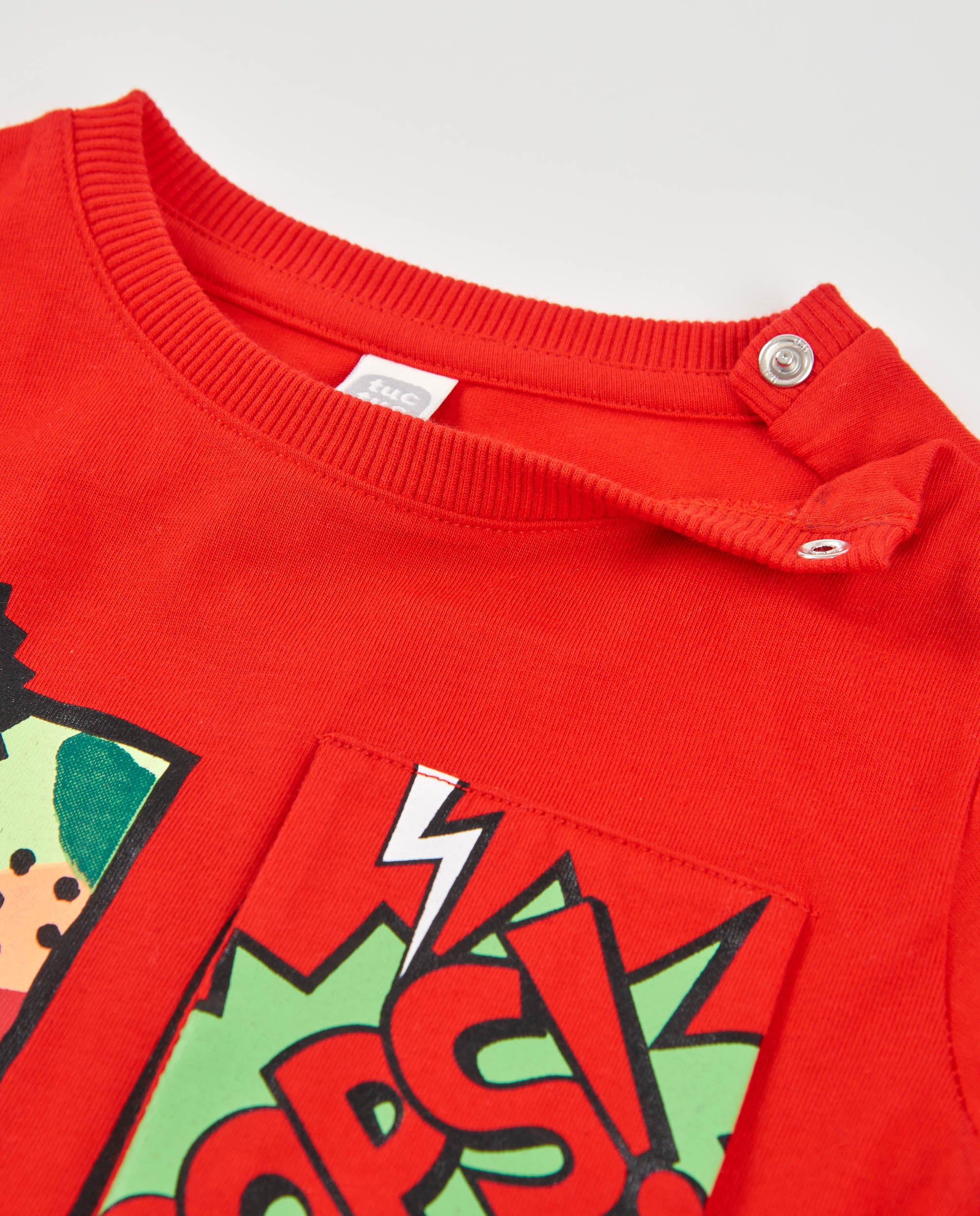TucTuc Magliette T-Shirt Bimbo Cotone Rosso Fumetto 6 Mesi