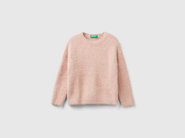 United Colors of Benetton Maglione Filato Peloso Bimbo Collo Rotondo
