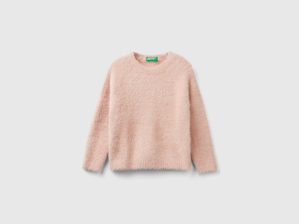 United Colors of Benetton Maglione Filato Peloso Bimbo Collo Rotondo