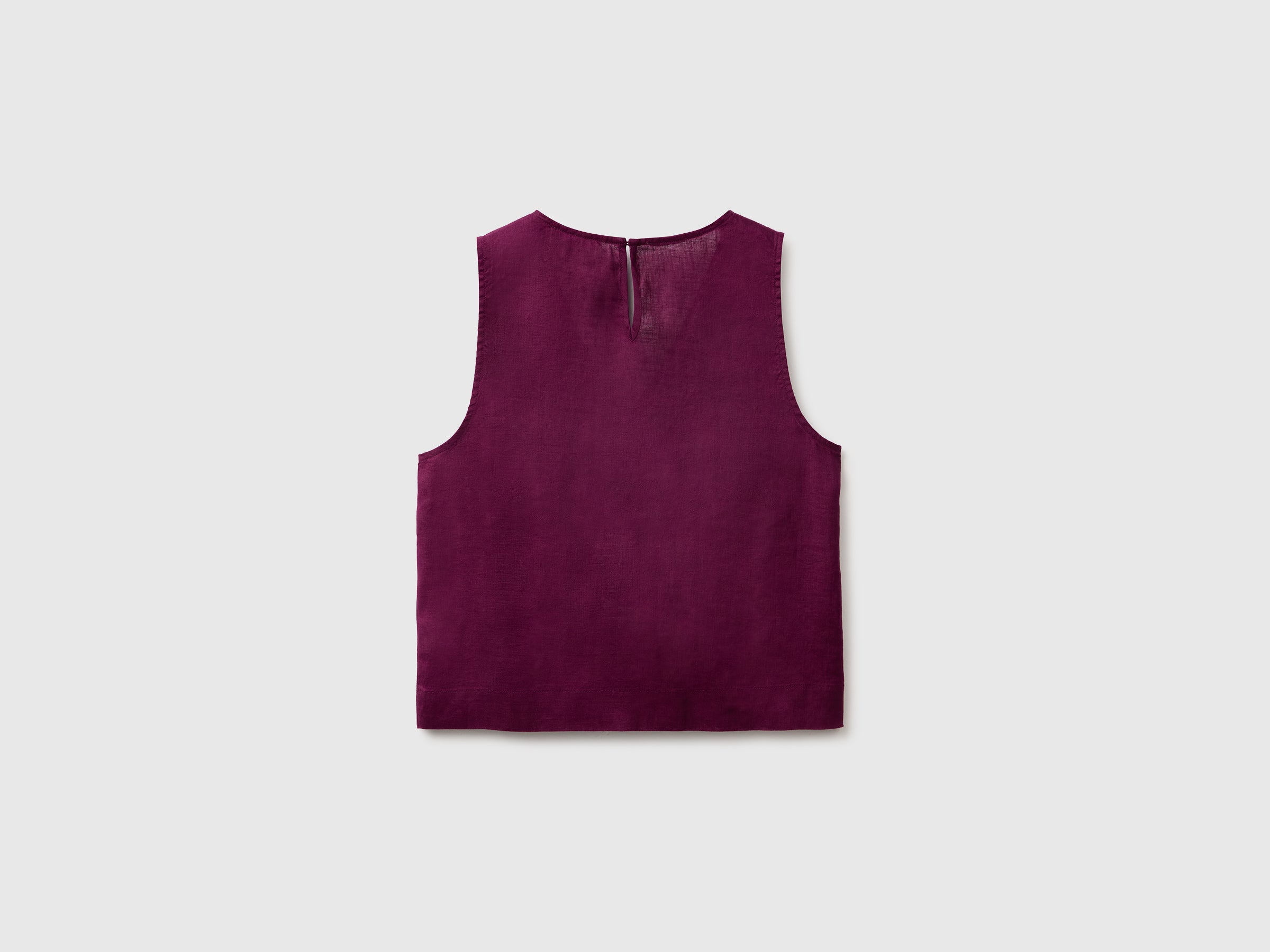 United Colors of Benetton Top Smanicato Lino Scollo V